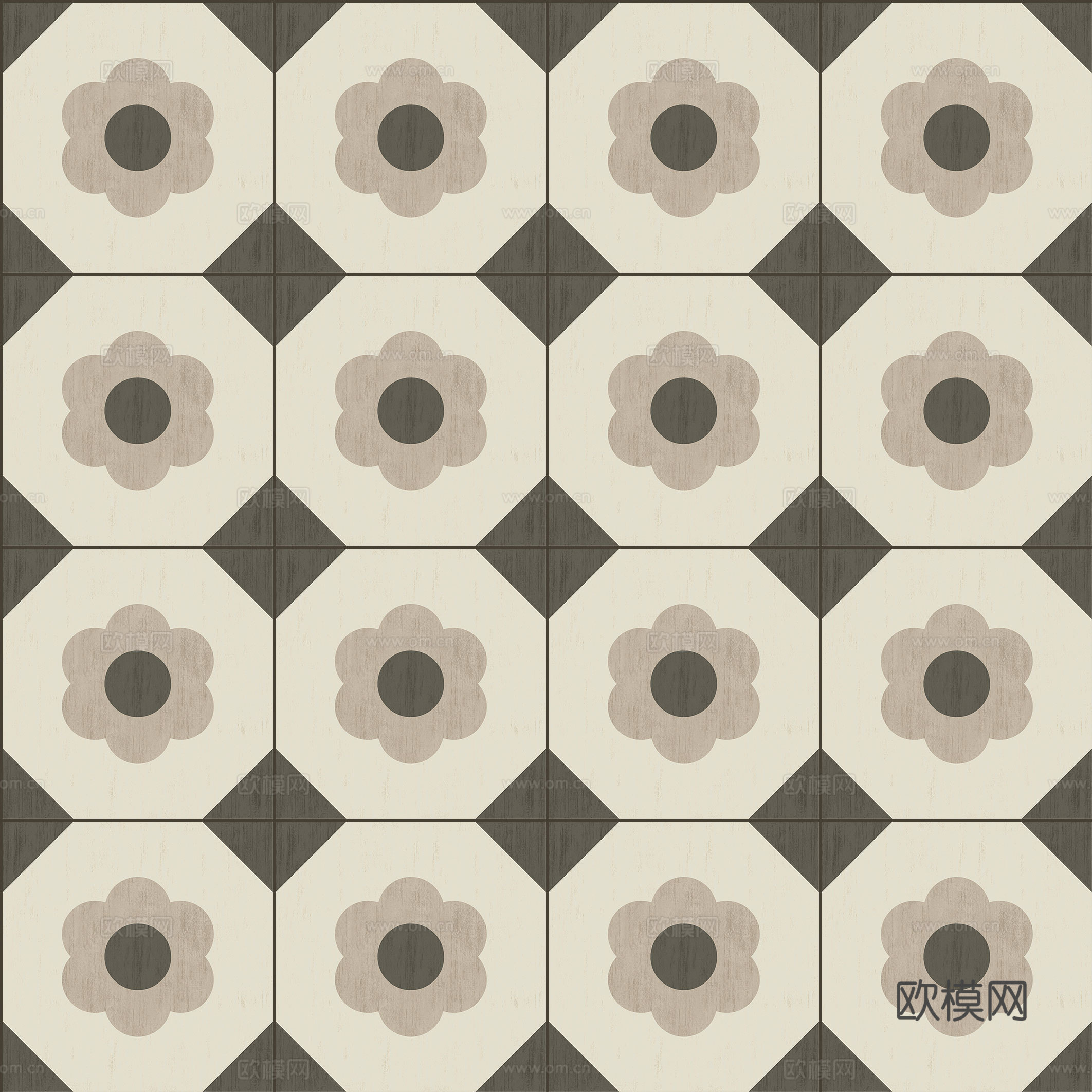 小花砖地砖瓷砖 石材拼花 现代几何花砖下载