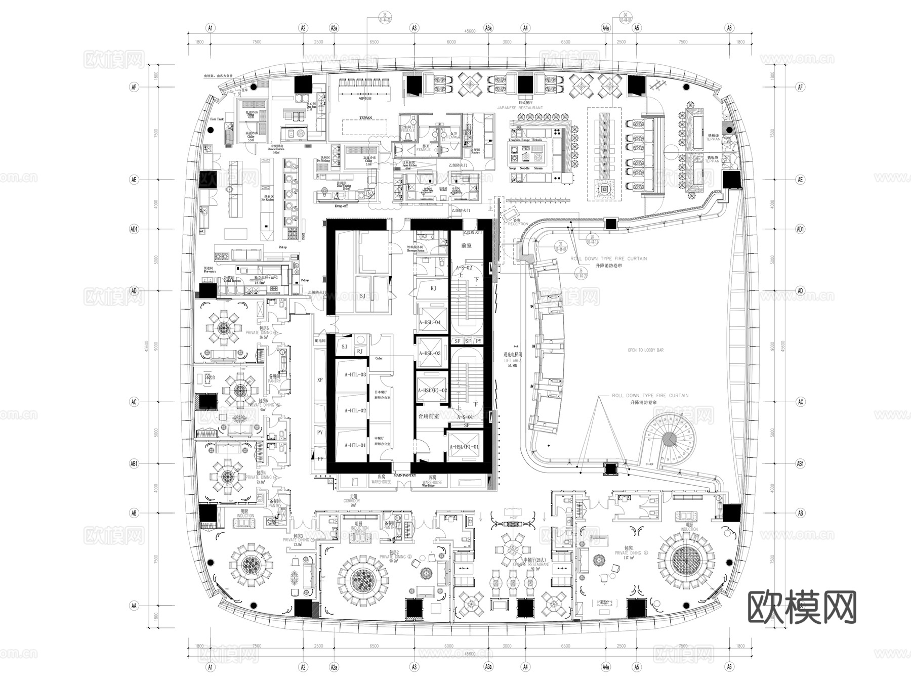 24套中餐厅施工图cad施工图