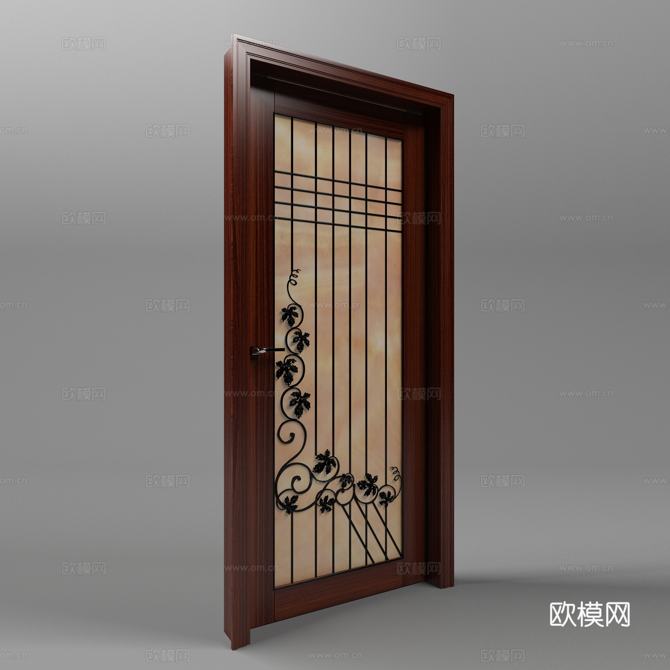 现代单开门  实木门 卫浴门 卧室门su模型