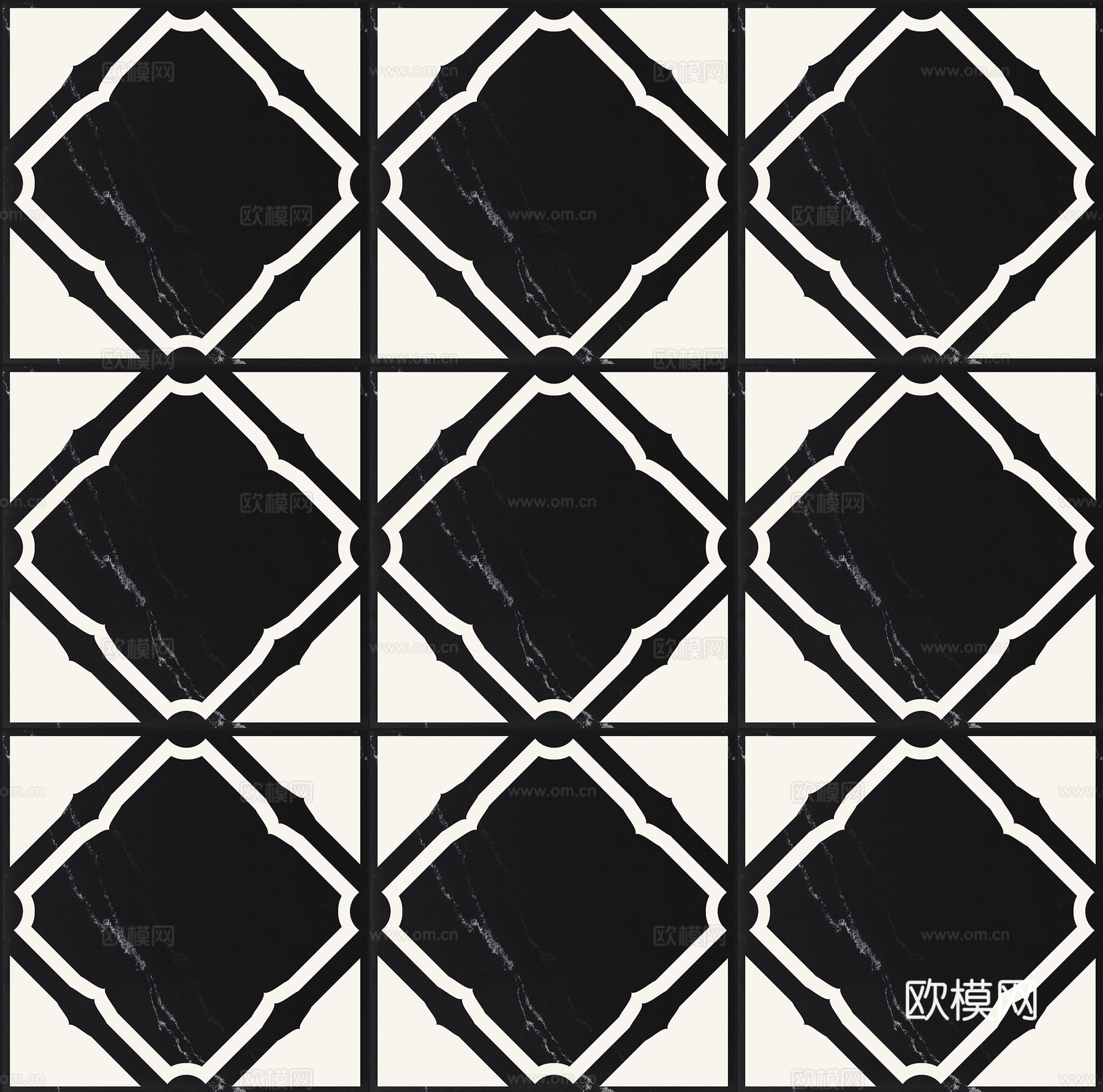 小花砖地砖瓷砖 石材拼花 现代几何花砖下载