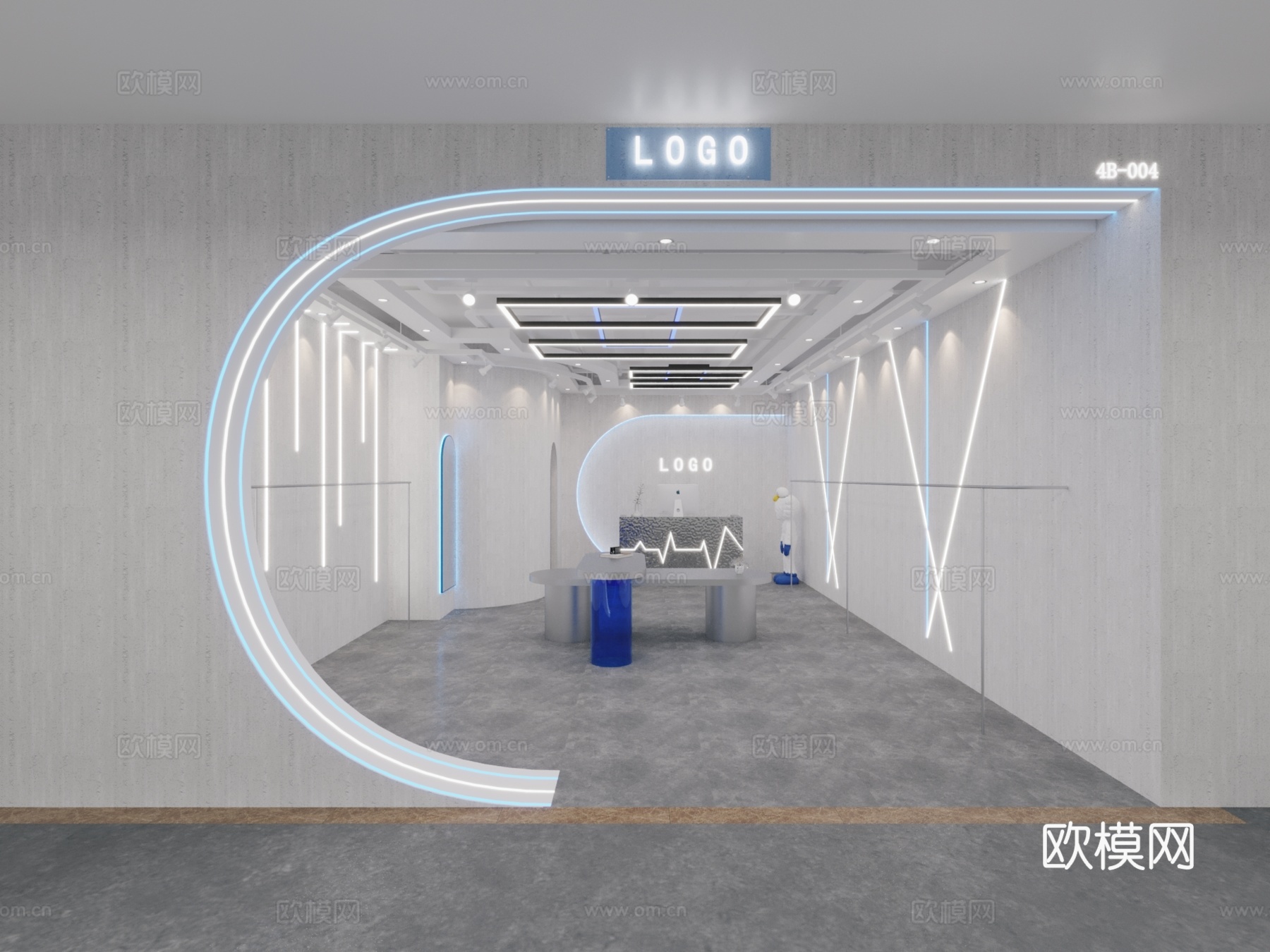 科技风服装店3d模型下载