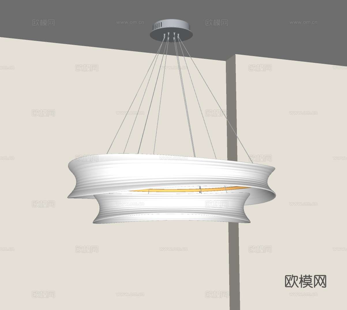 现代简约吊灯su模型