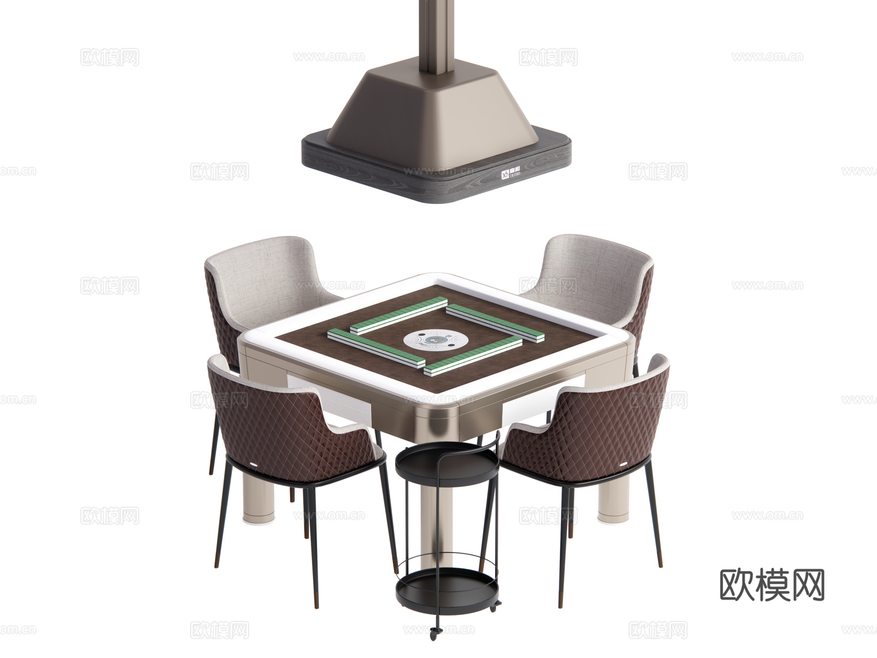 现代棋牌桌 麻将桌su模型