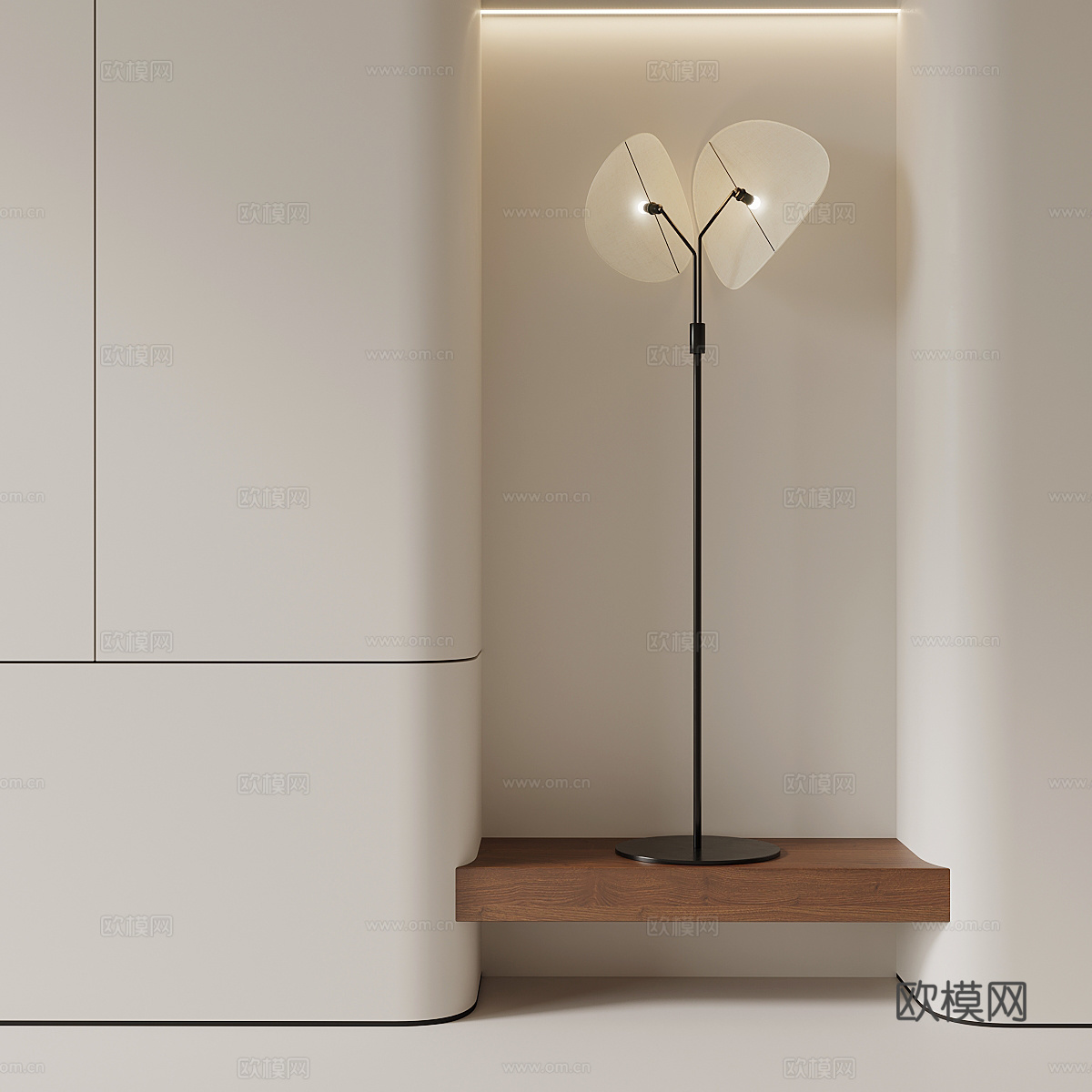 现代落地灯su模型