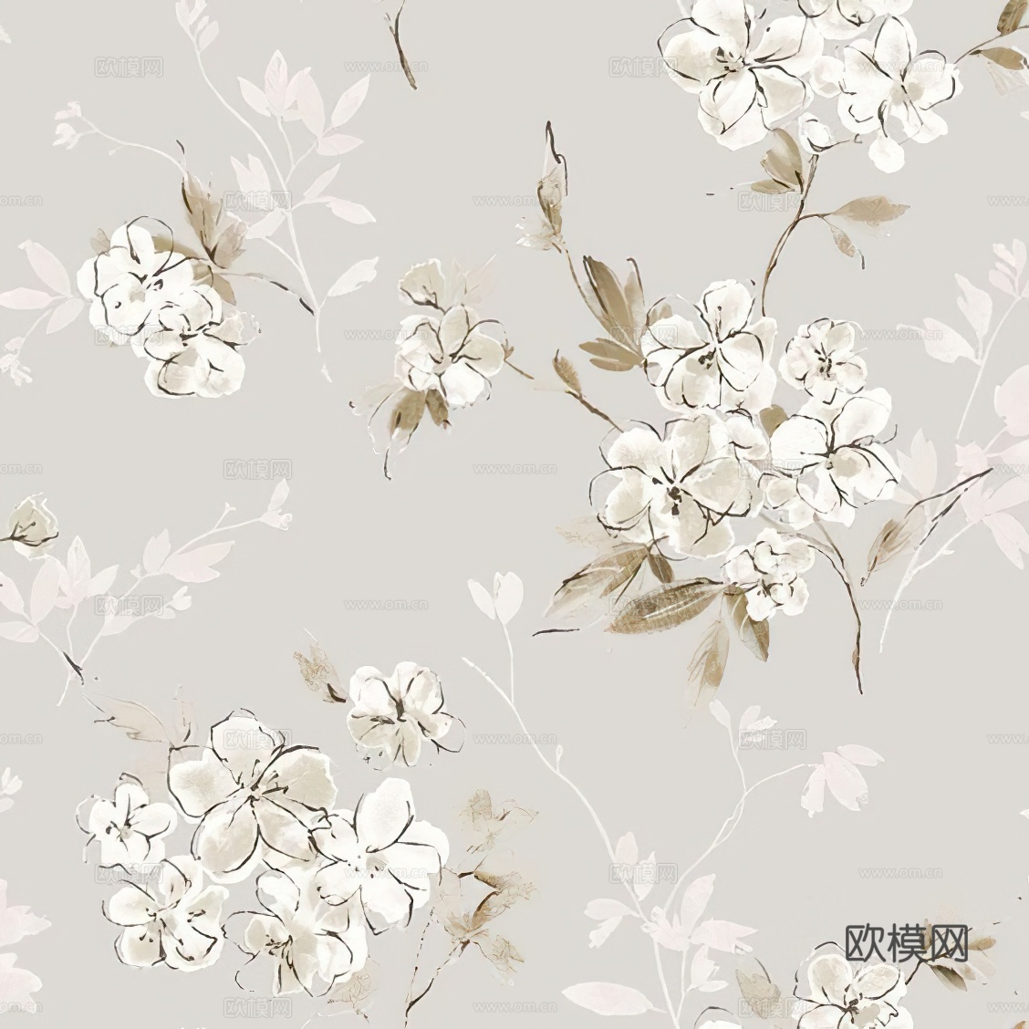 现代新中式画 壁纸壁布墙纸墙布背景墙