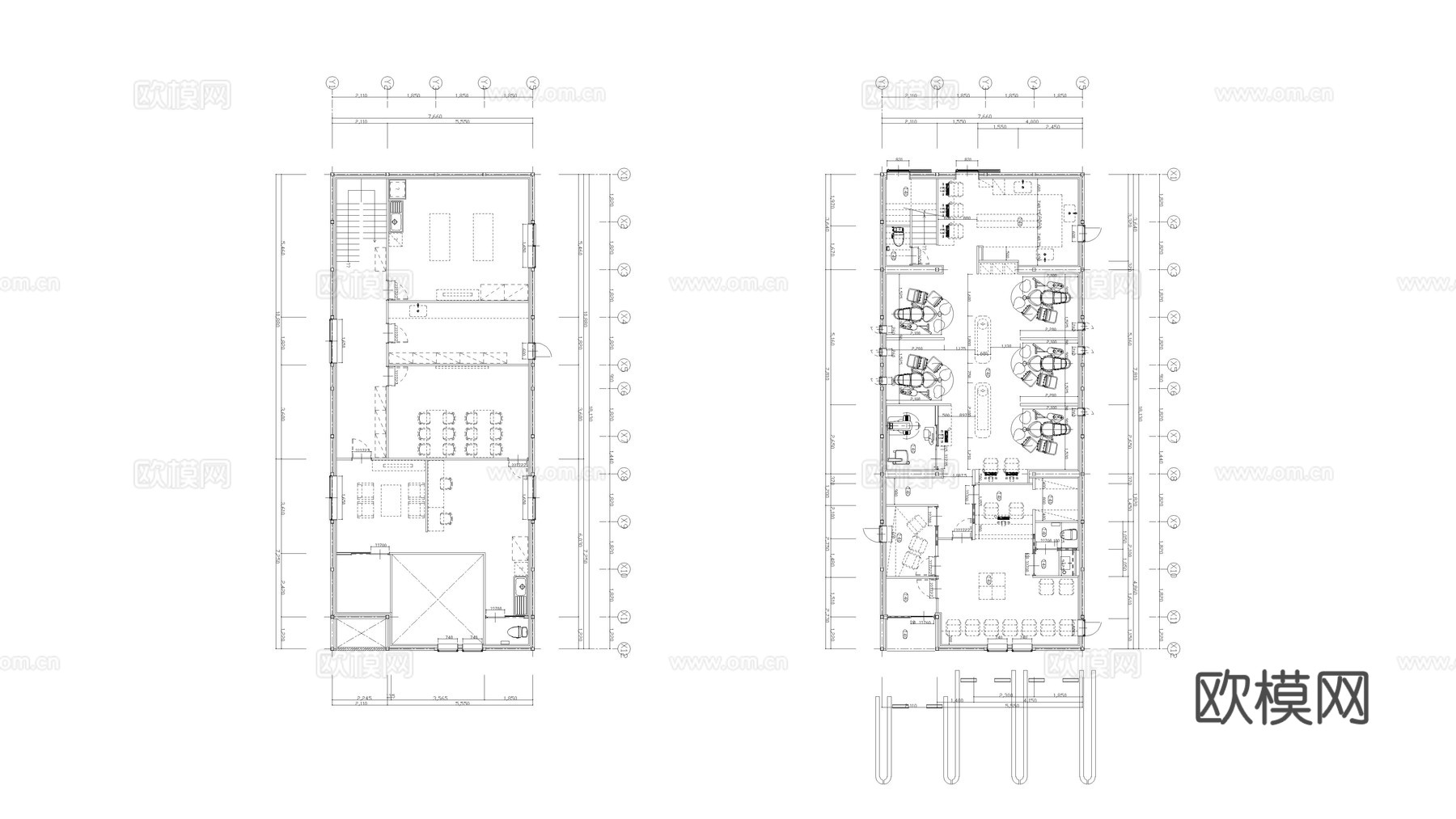 建筑立面 建筑别墅 牙科诊所 医院cad施工图