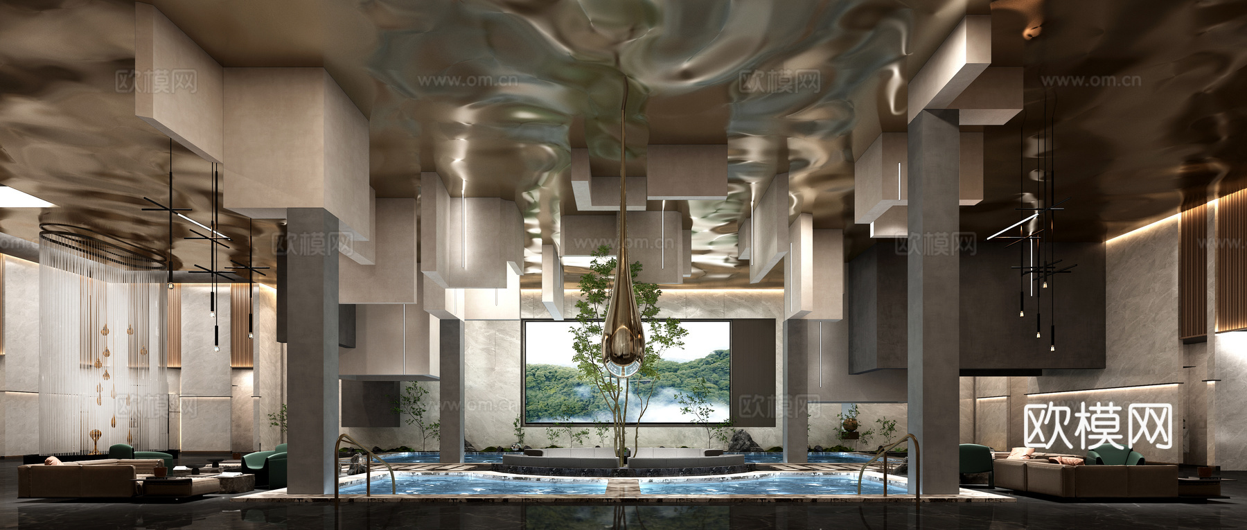 浴区3d模型下载（渲染图1）