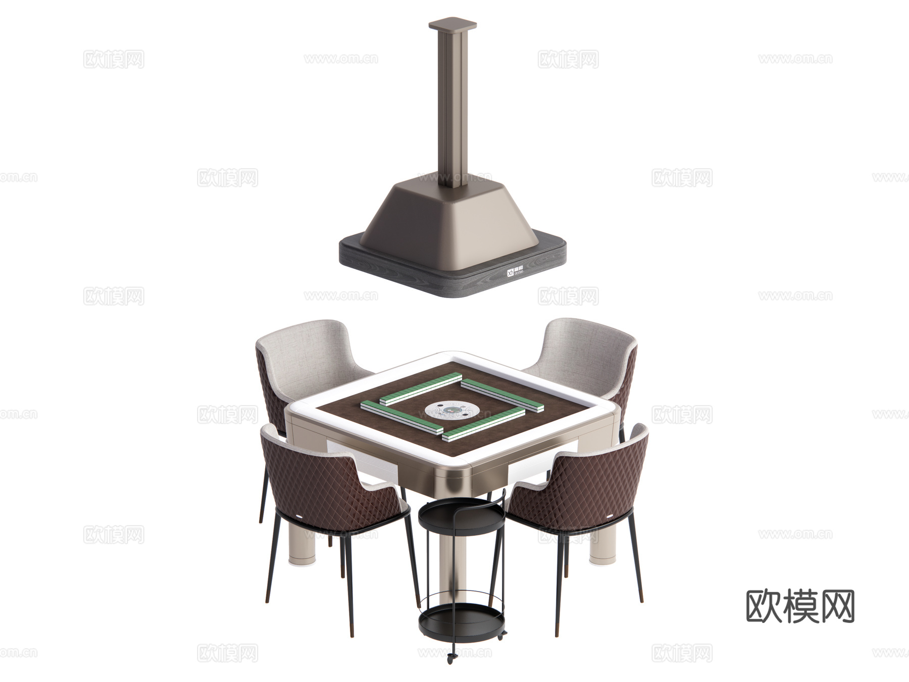 现代棋牌桌 麻将桌su模型