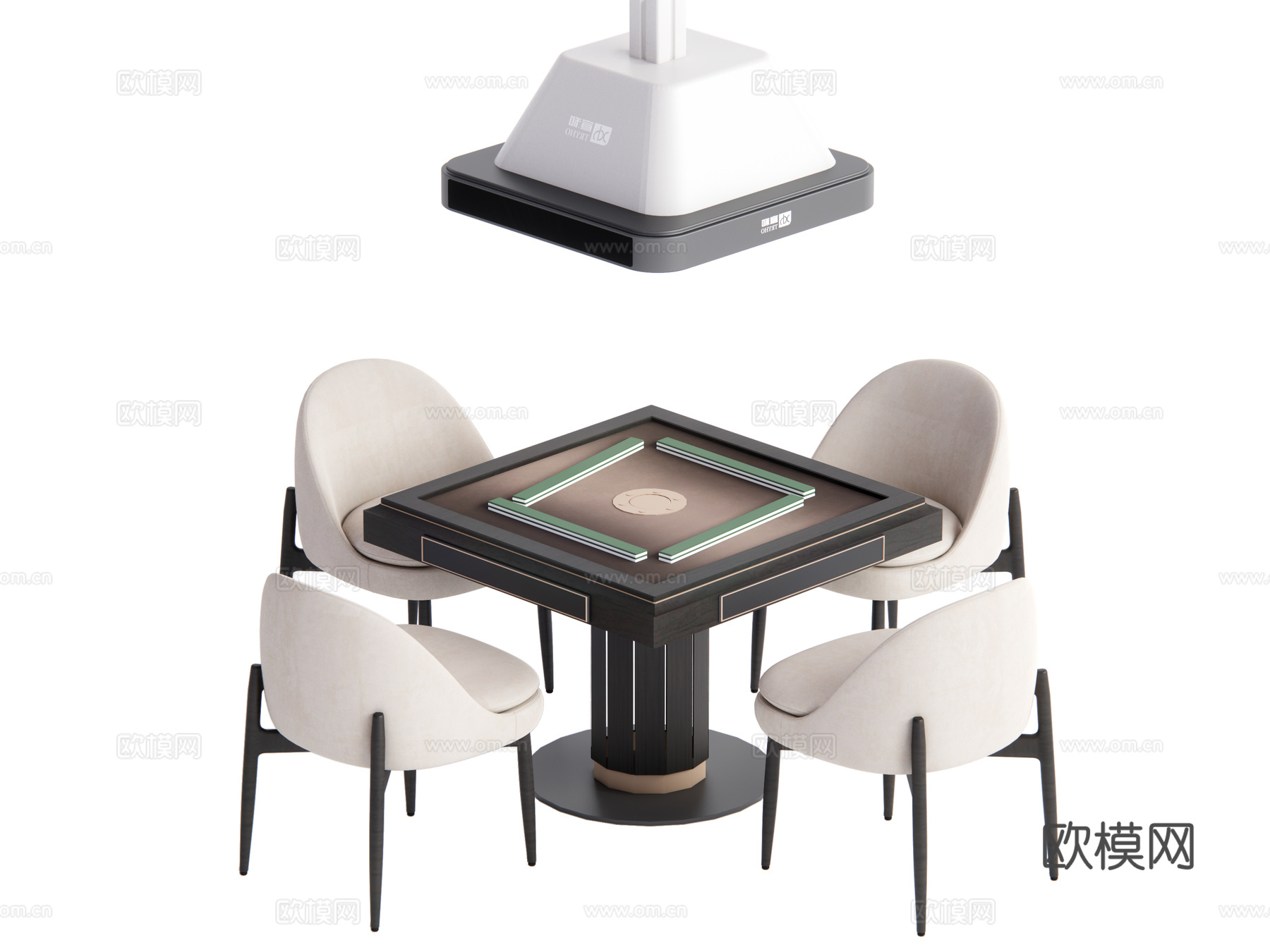 现代棋牌桌 麻将桌su模型