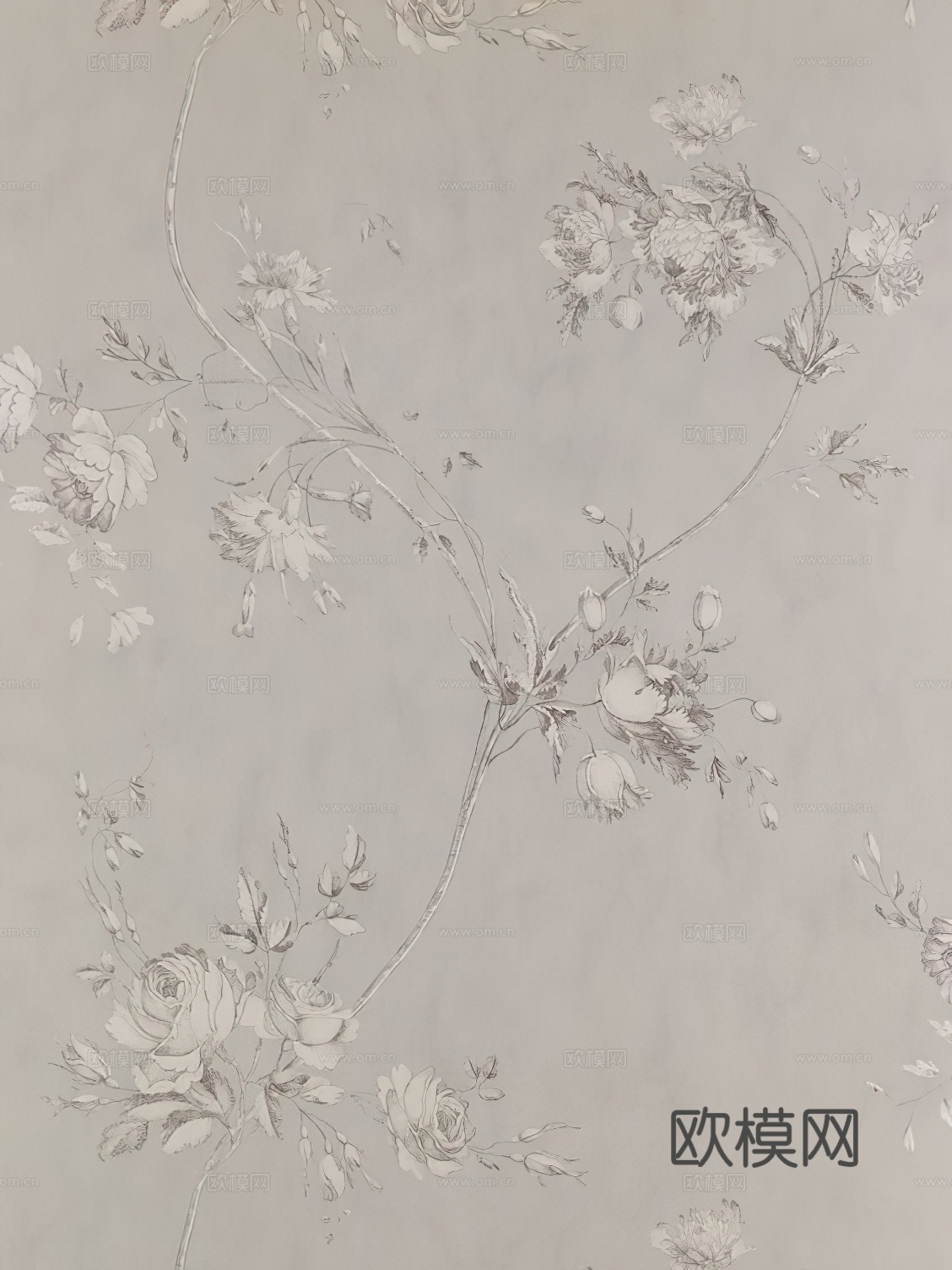 现代新中式简欧画 壁纸壁布墙纸墙布背景墙