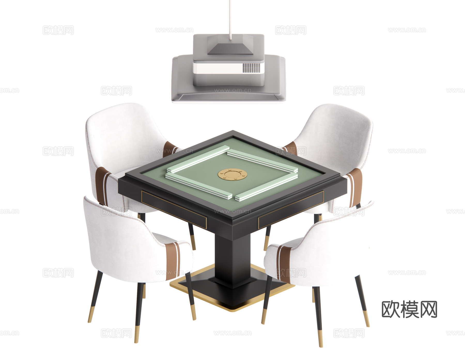 现代棋牌桌 麻将桌su模型