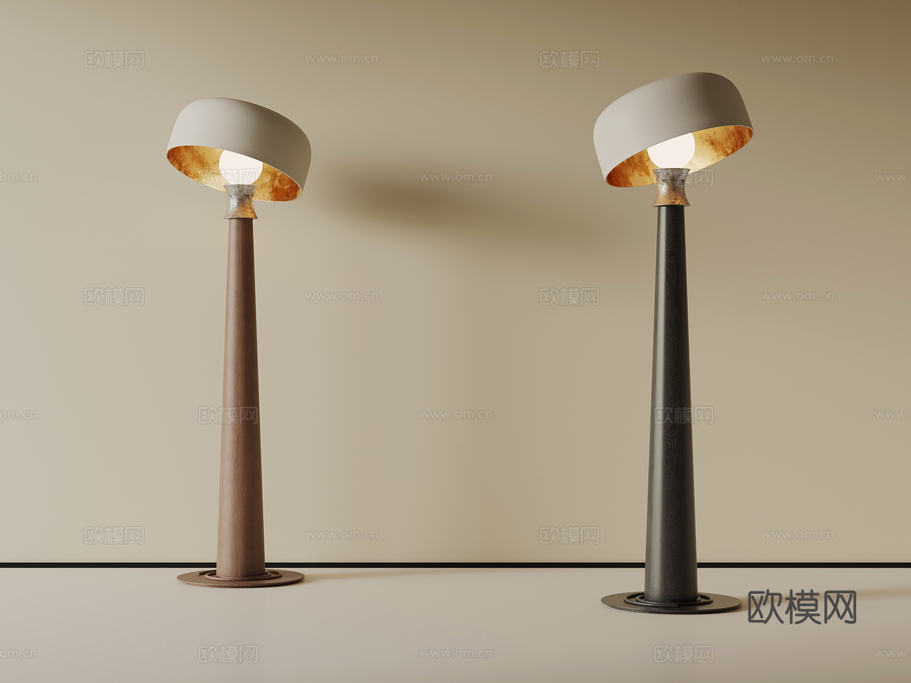 中古风落地灯su模型