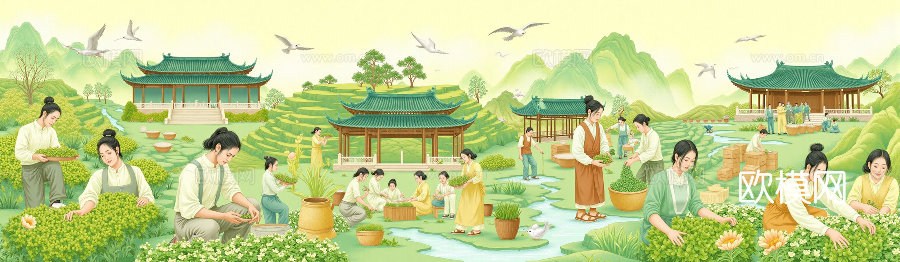 采茶 传统手艺 海报