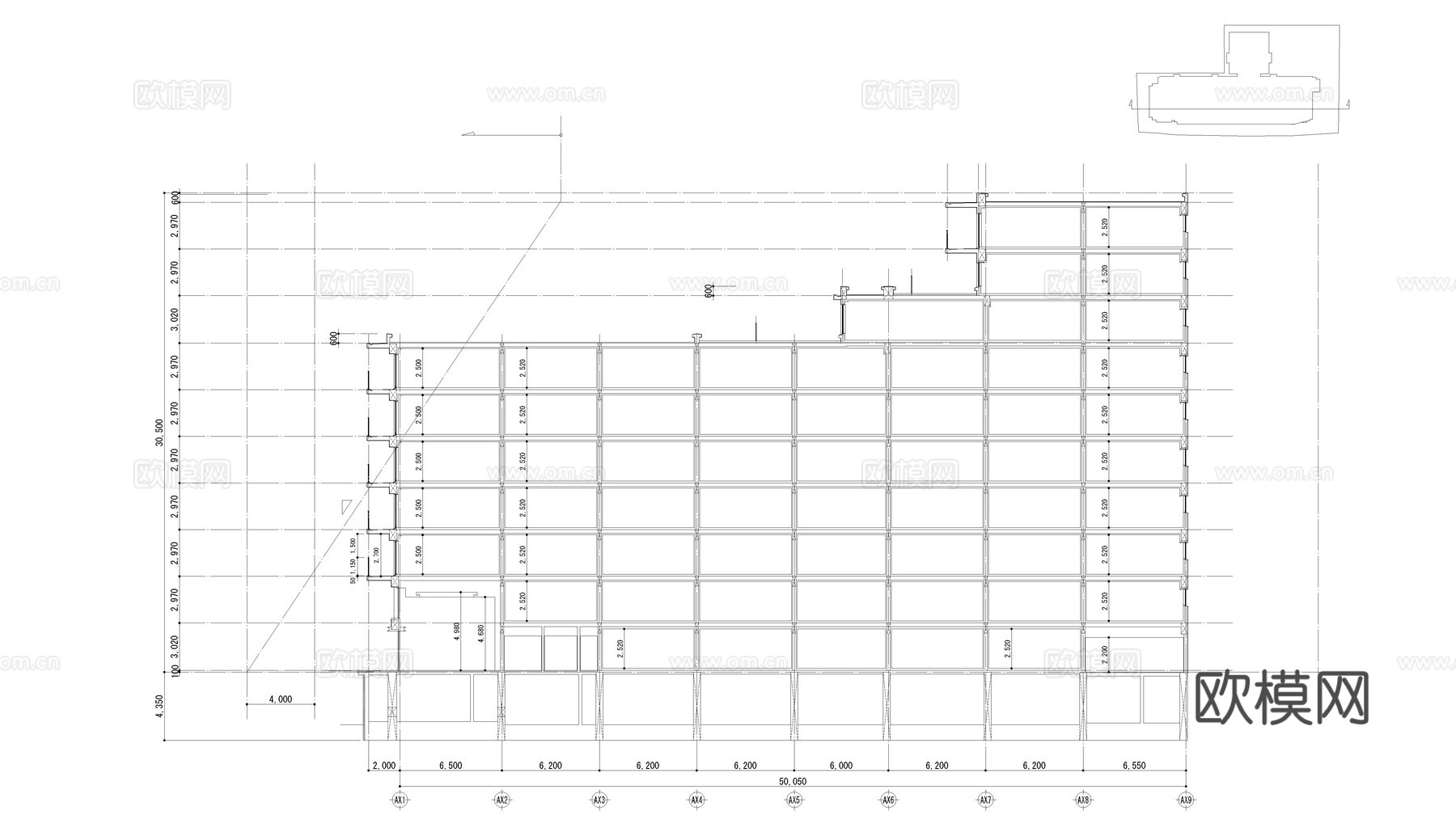 公寓建筑 办公建筑 学校建筑cad施工图