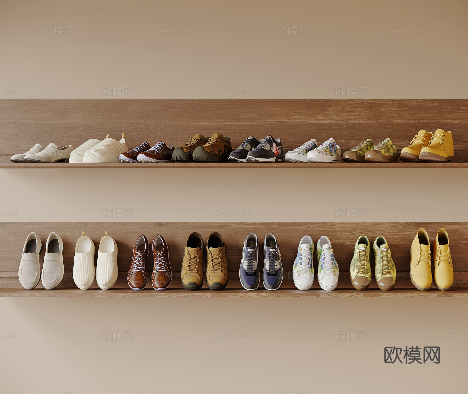 现代休闲鞋su模型