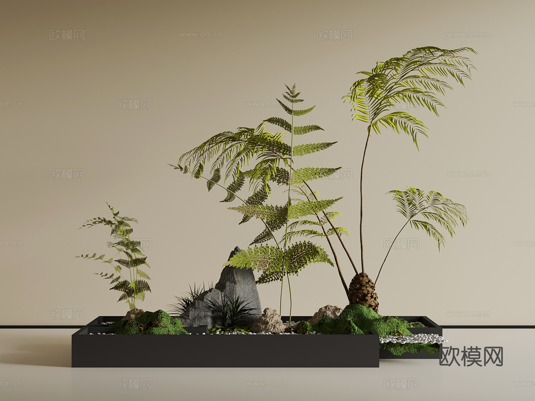 新中式景观su模型