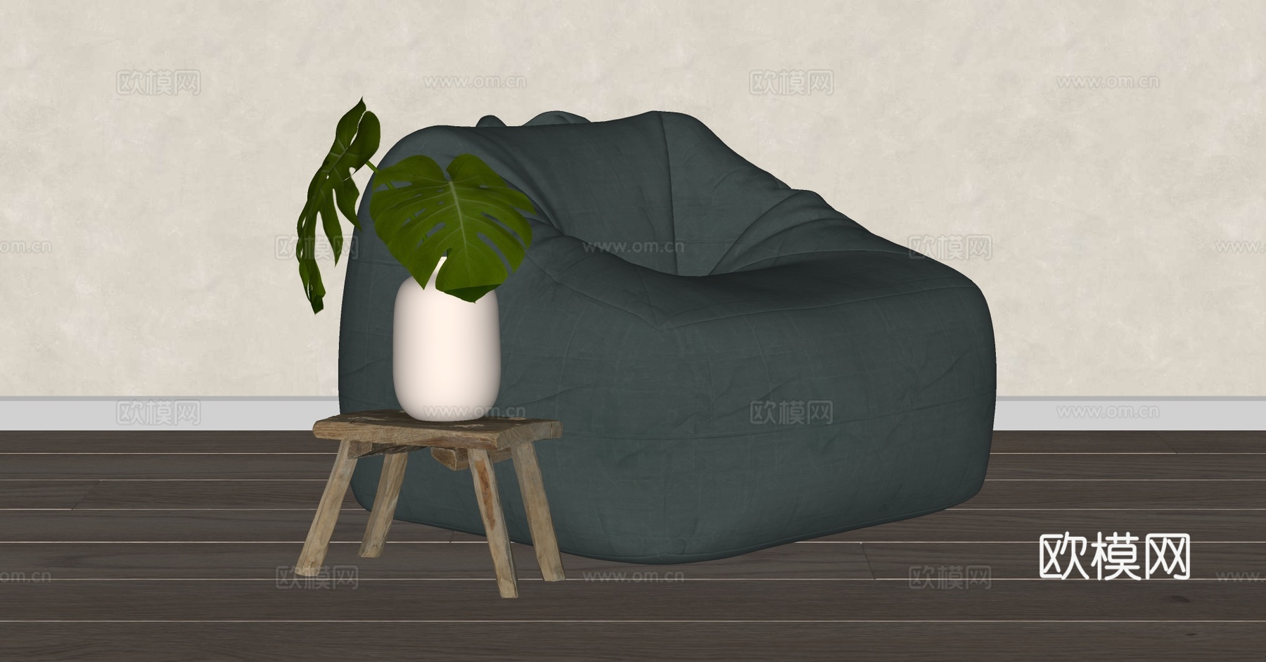 现代单人沙发su模型