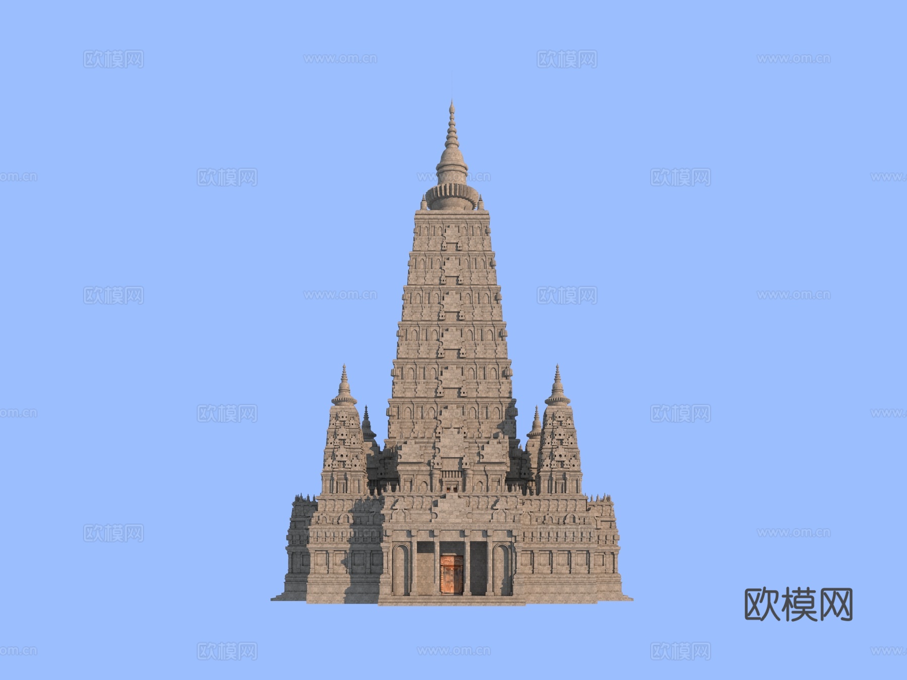 东南亚塔式建筑3d模型3d模型下载（渲染图1）