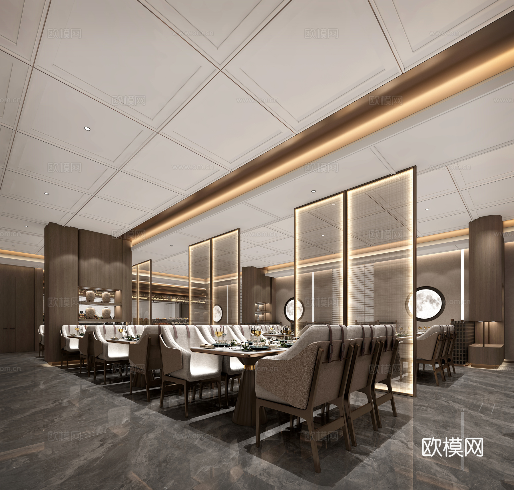 餐厅3d模型下载（渲染图3）