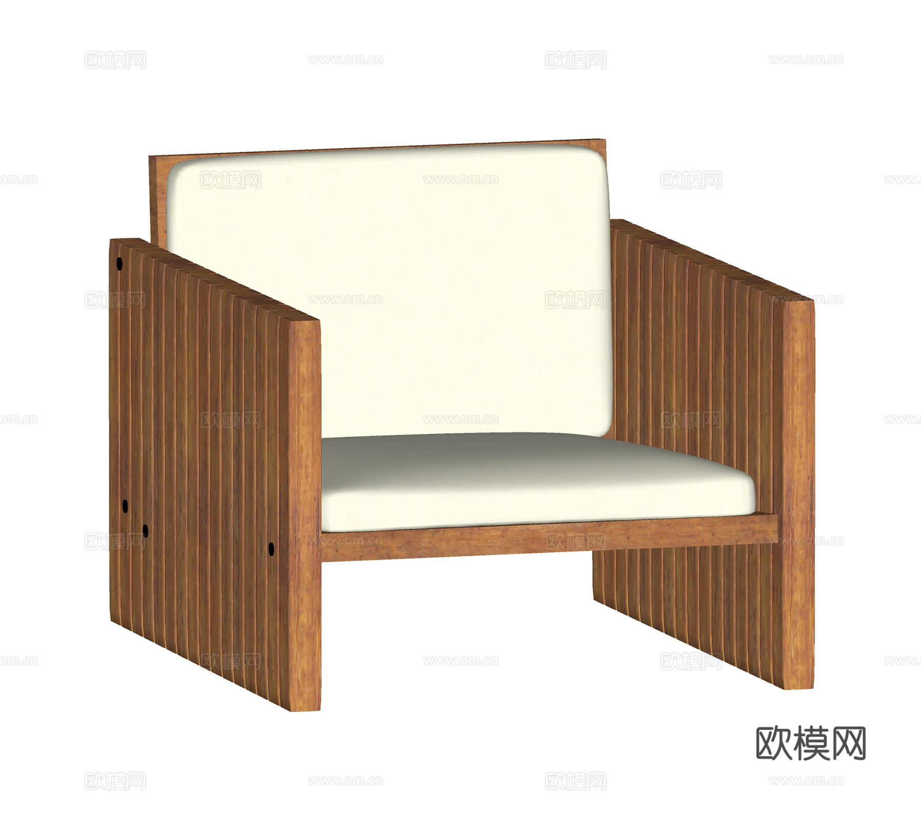现代休闲椅 户外木椅 户外椅  椅子su模型