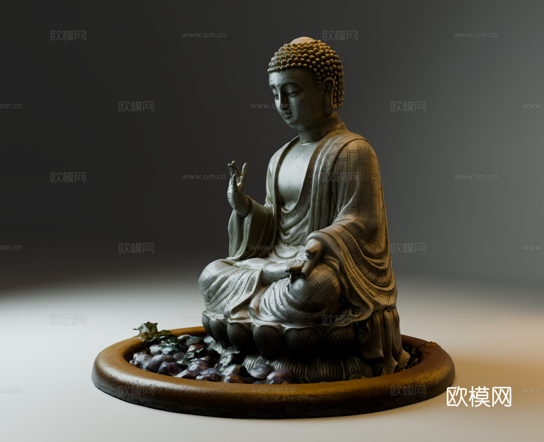 佛像 雕像 石像 雕塑 人像雕塑su模型
