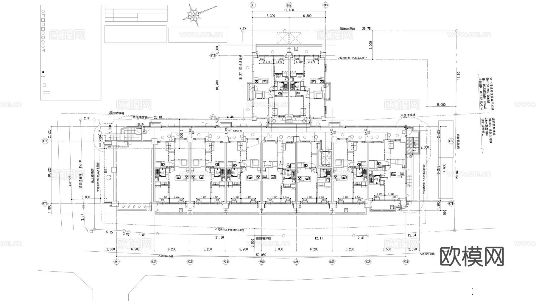 公寓建筑 办公建筑 学校建筑cad施工图