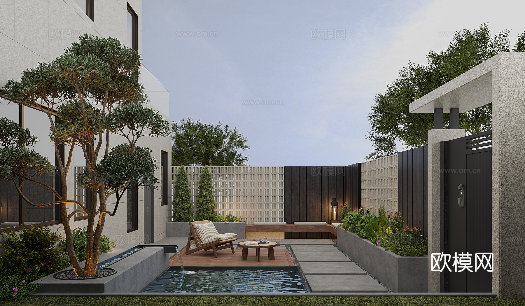 庭院3d模型下载（渲染图3）