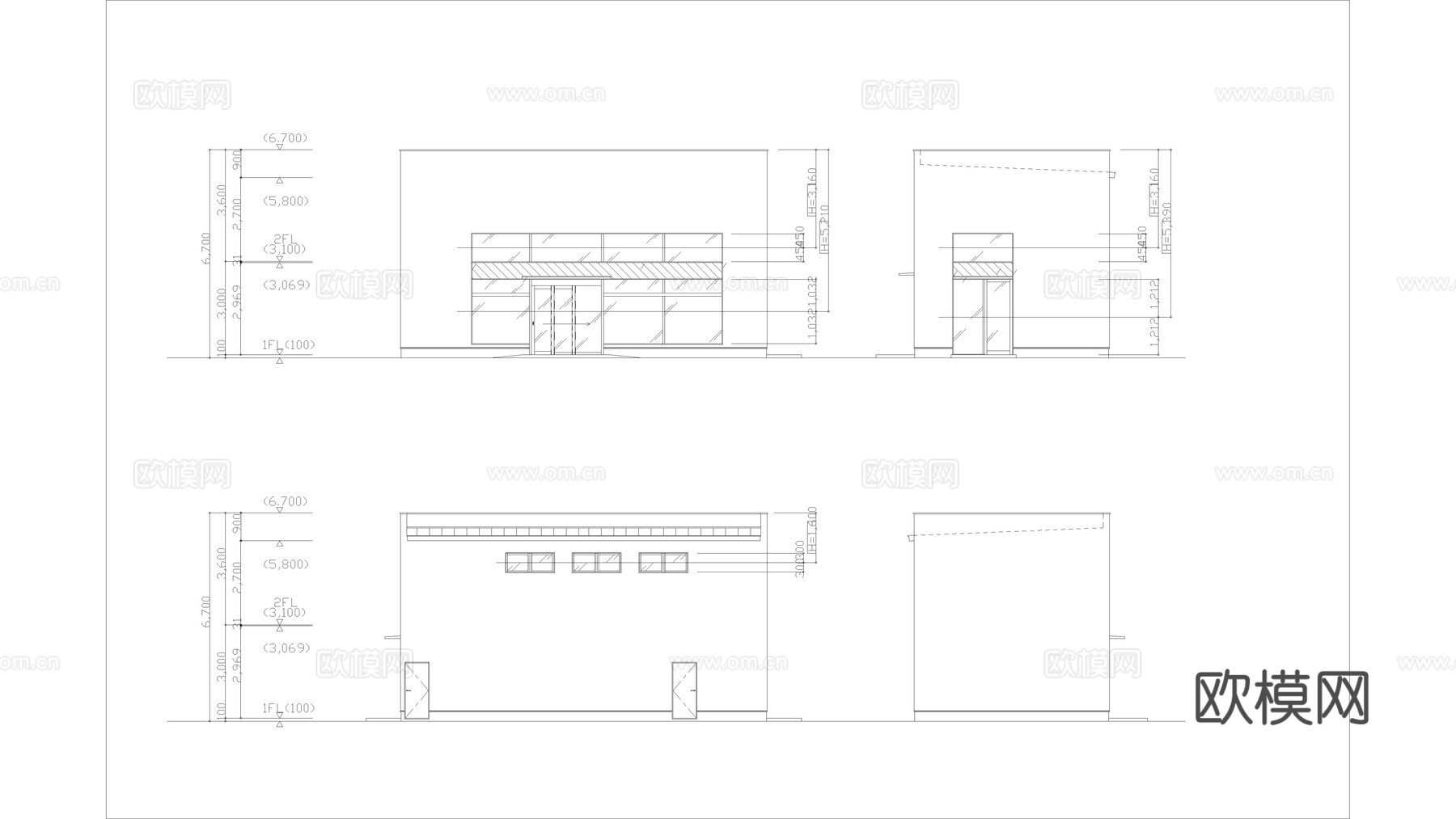 商业建筑 别墅建筑  住宅建筑 商铺建筑cad施工图