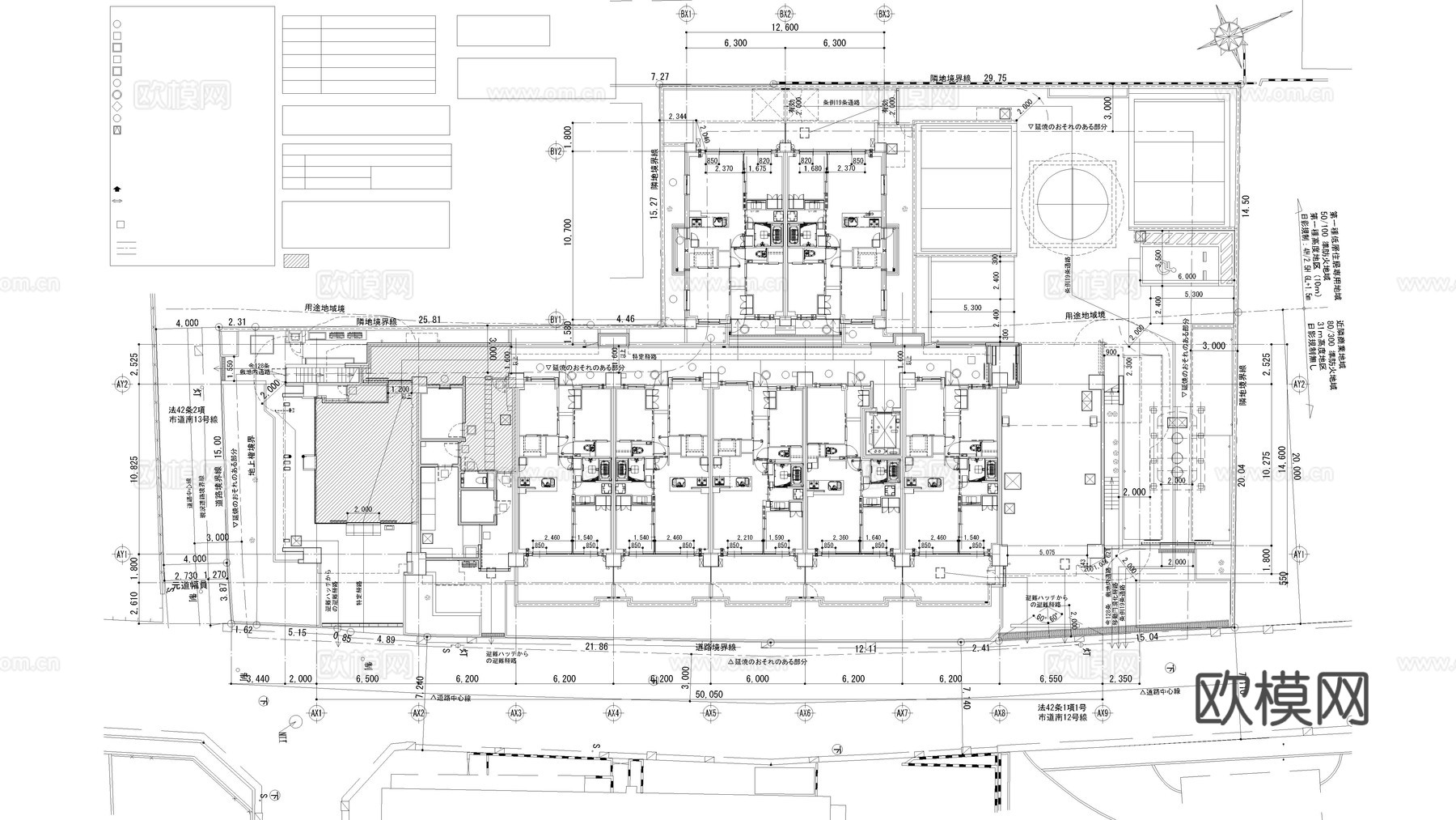 公寓建筑 办公建筑 学校建筑cad施工图