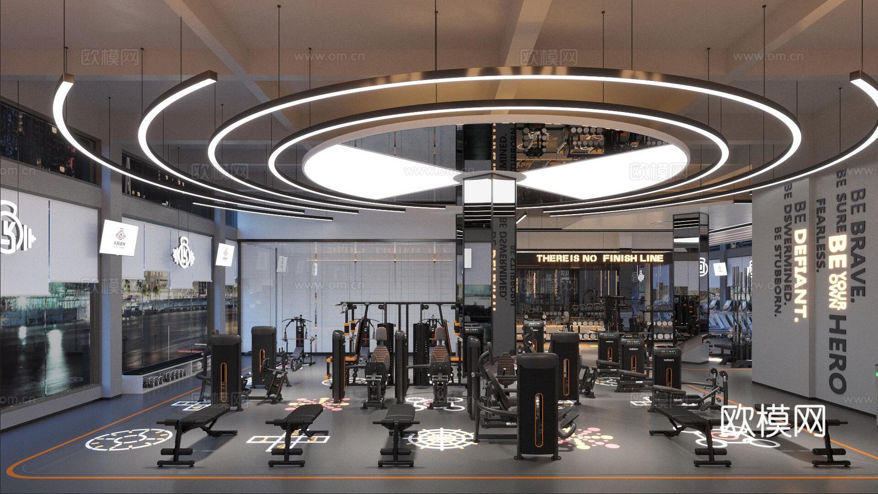 健身房3d模型下载（渲染图1）