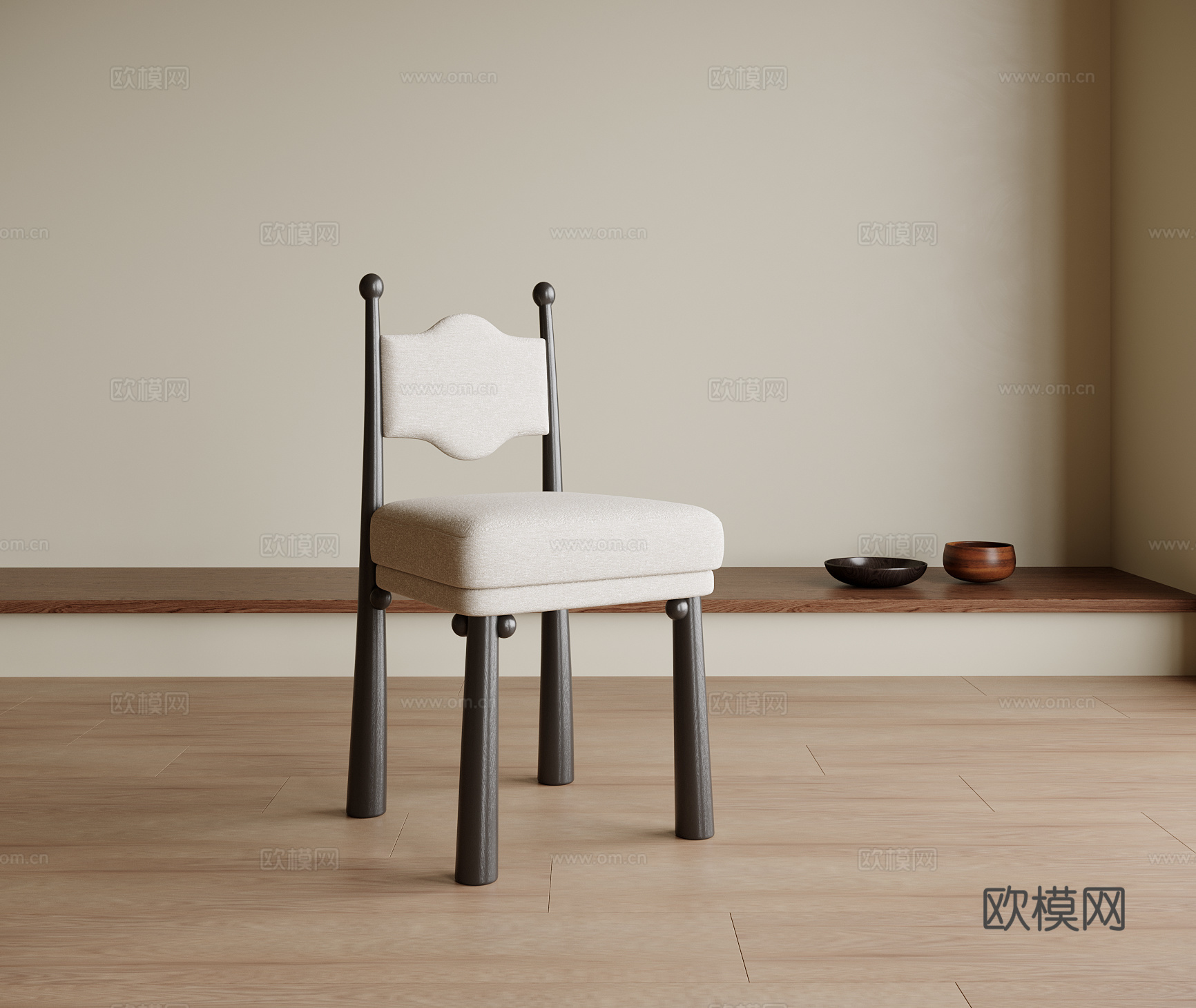 现代单椅 餐椅 书椅su模型