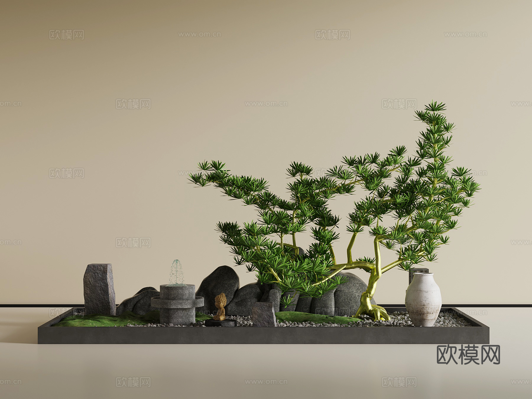 新中式景观su模型