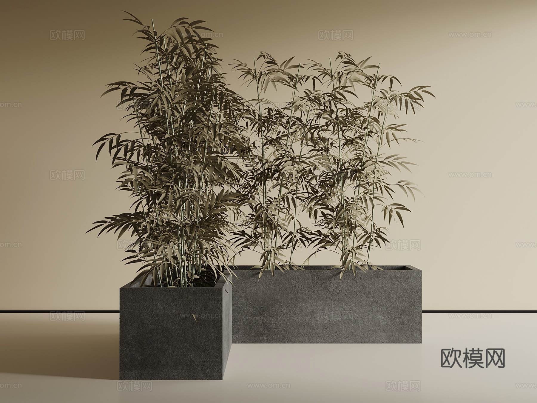 新中式景观 绿植su模型