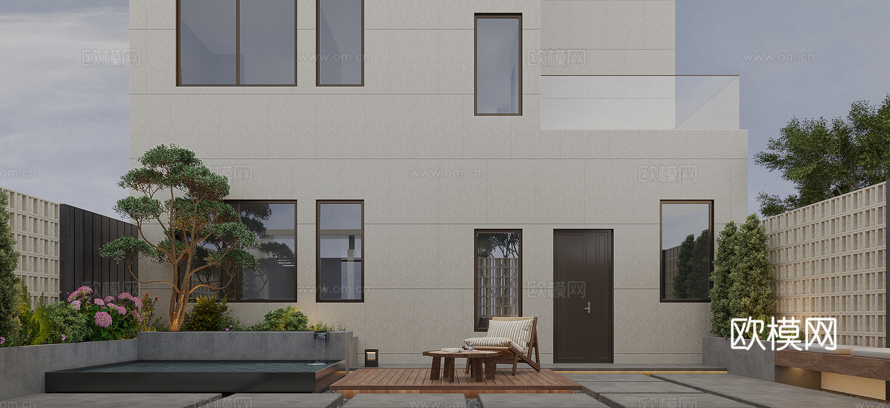 庭院3d模型下载（渲染图1）