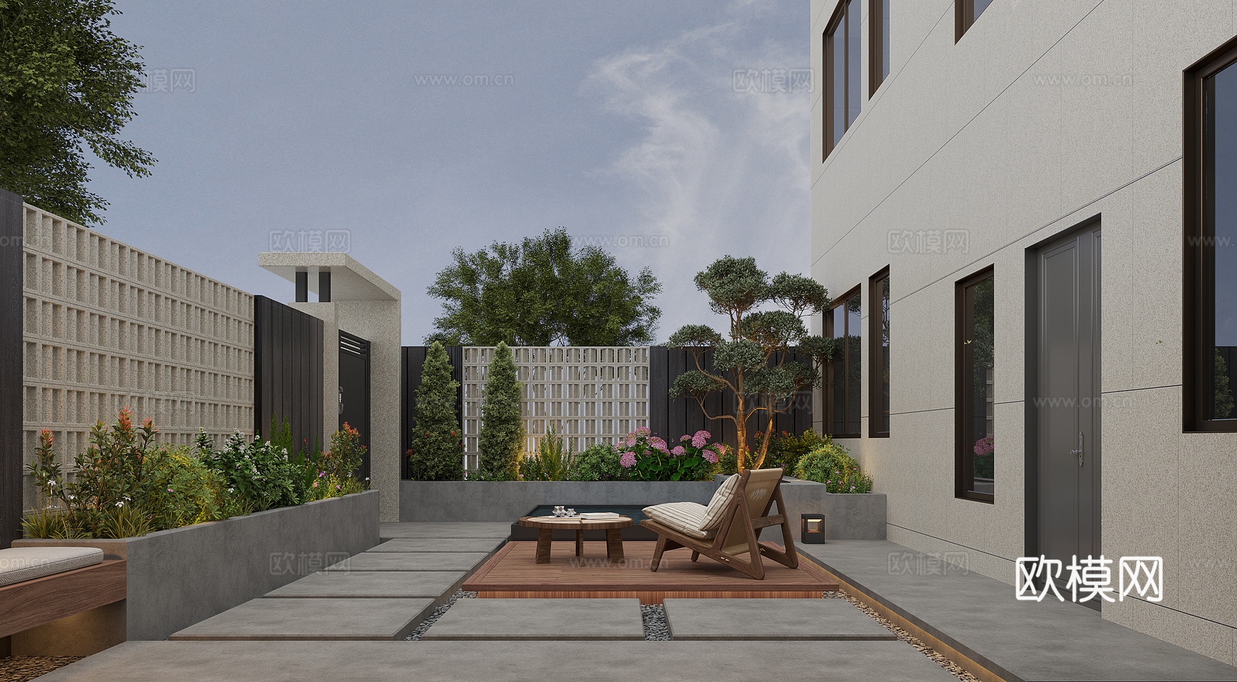 庭院3d模型下载（渲染图2）