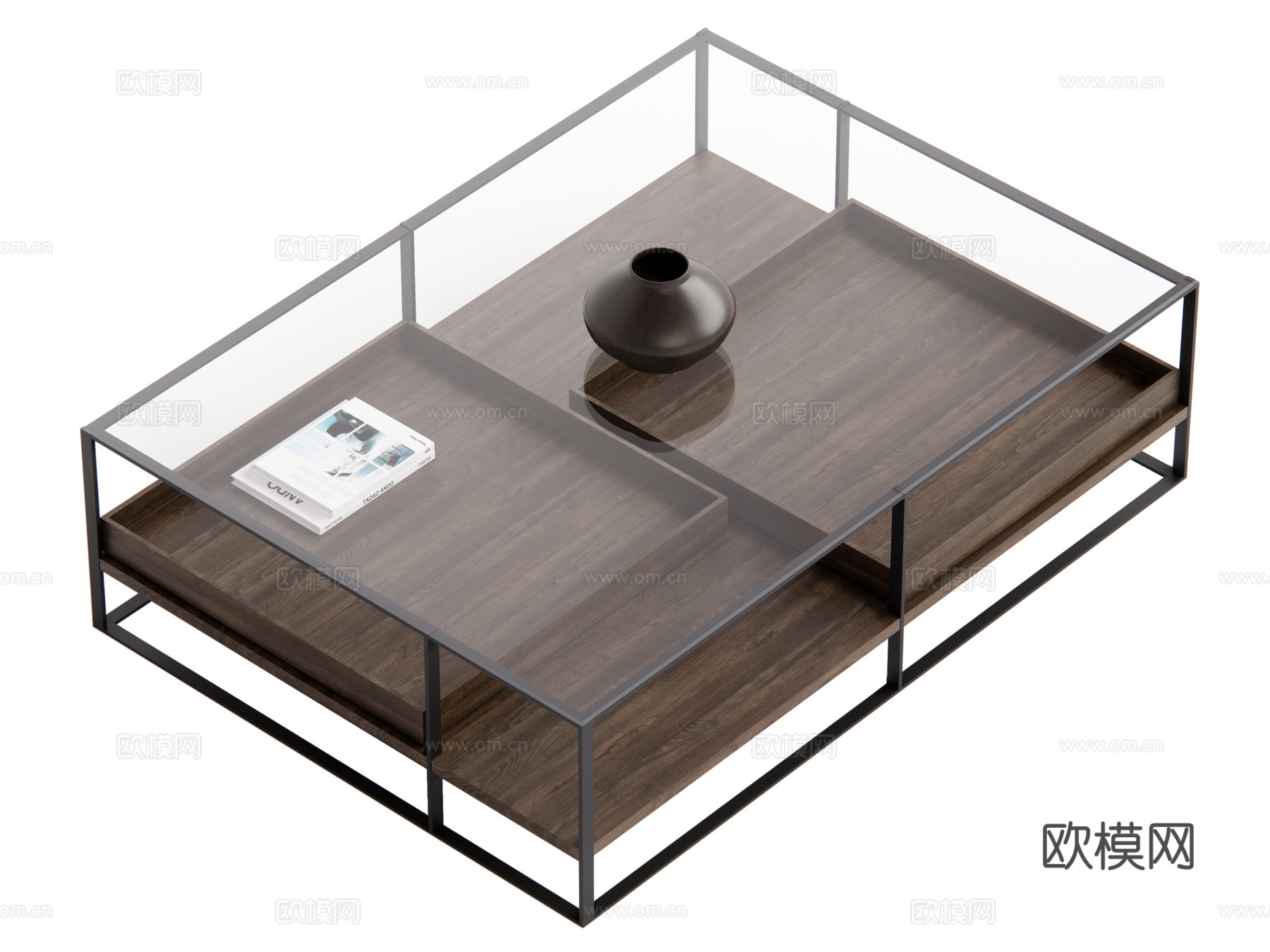 现代茶几 玻璃茶几su模型