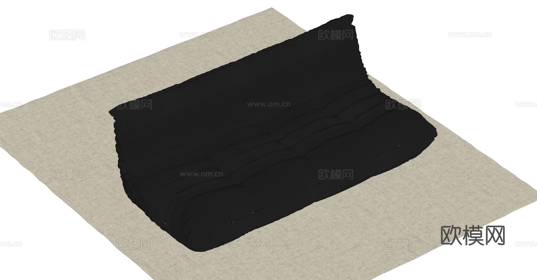 现代毛毛虫多人沙发su模型