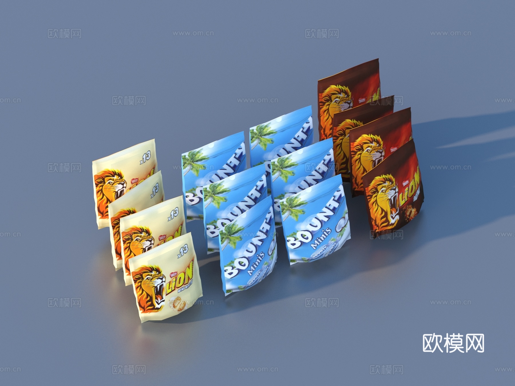 包装盒 食品盒3d模型