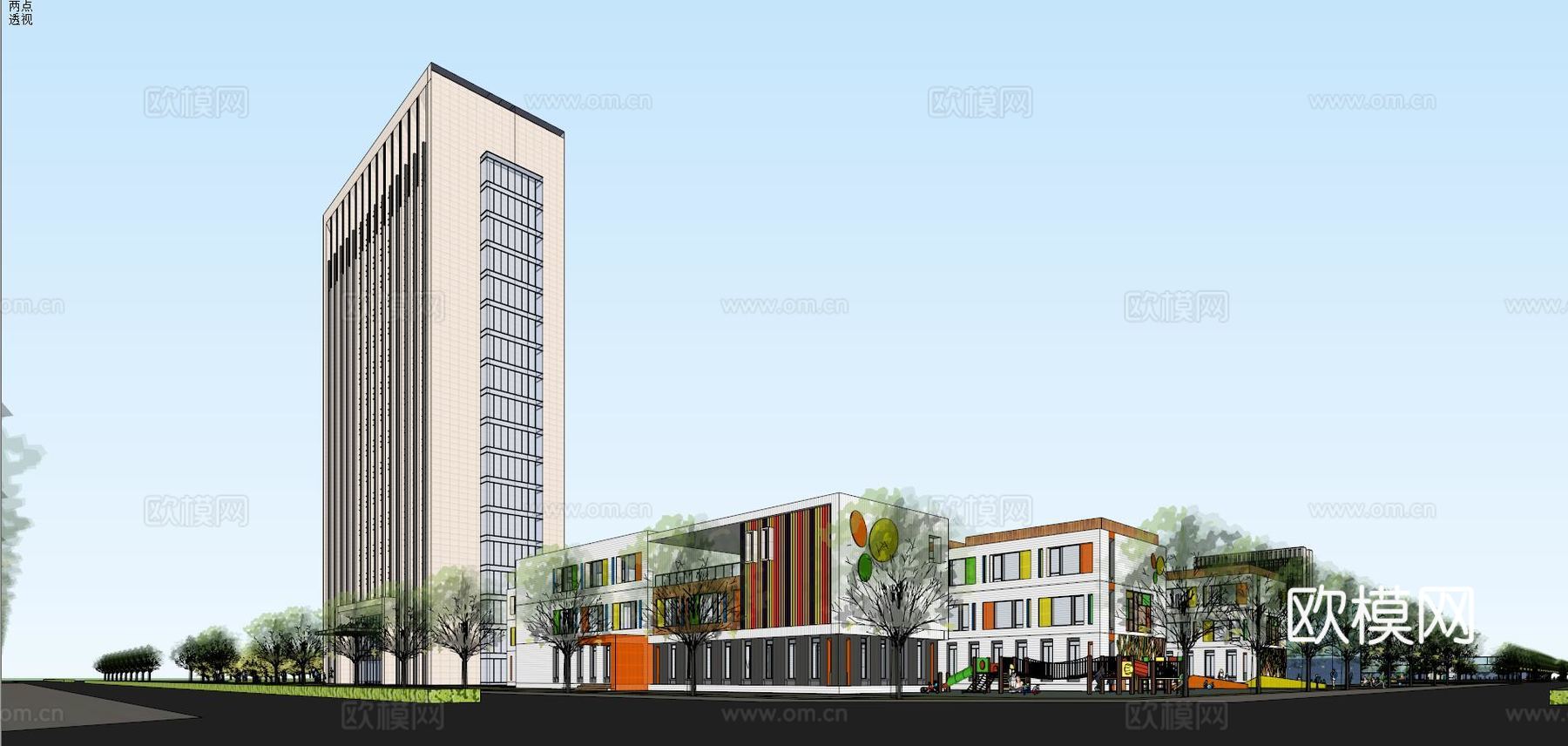 滨湖区中心幼儿园su模型