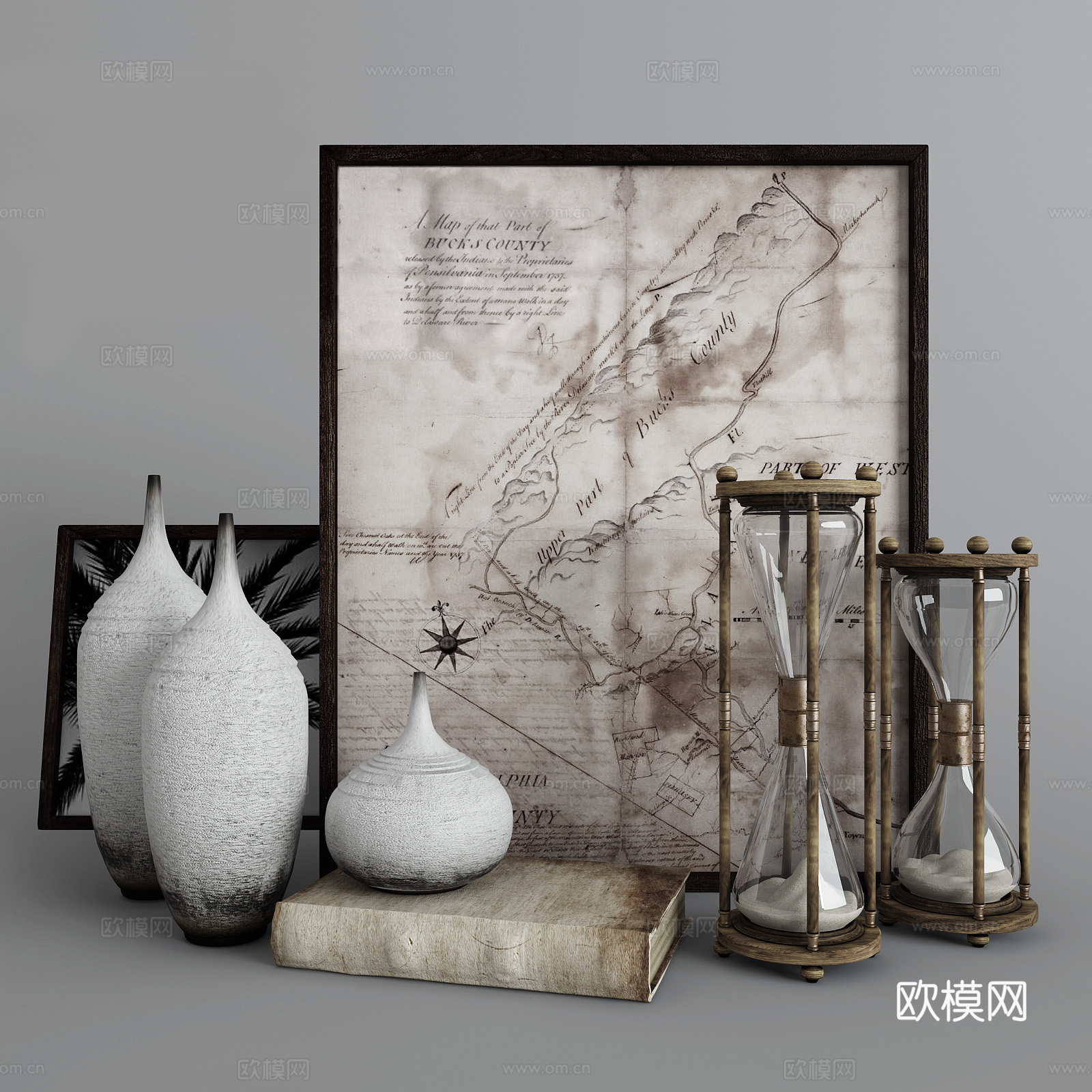 欧式古典饰品摆件 饰品摆件 画3d模型下载