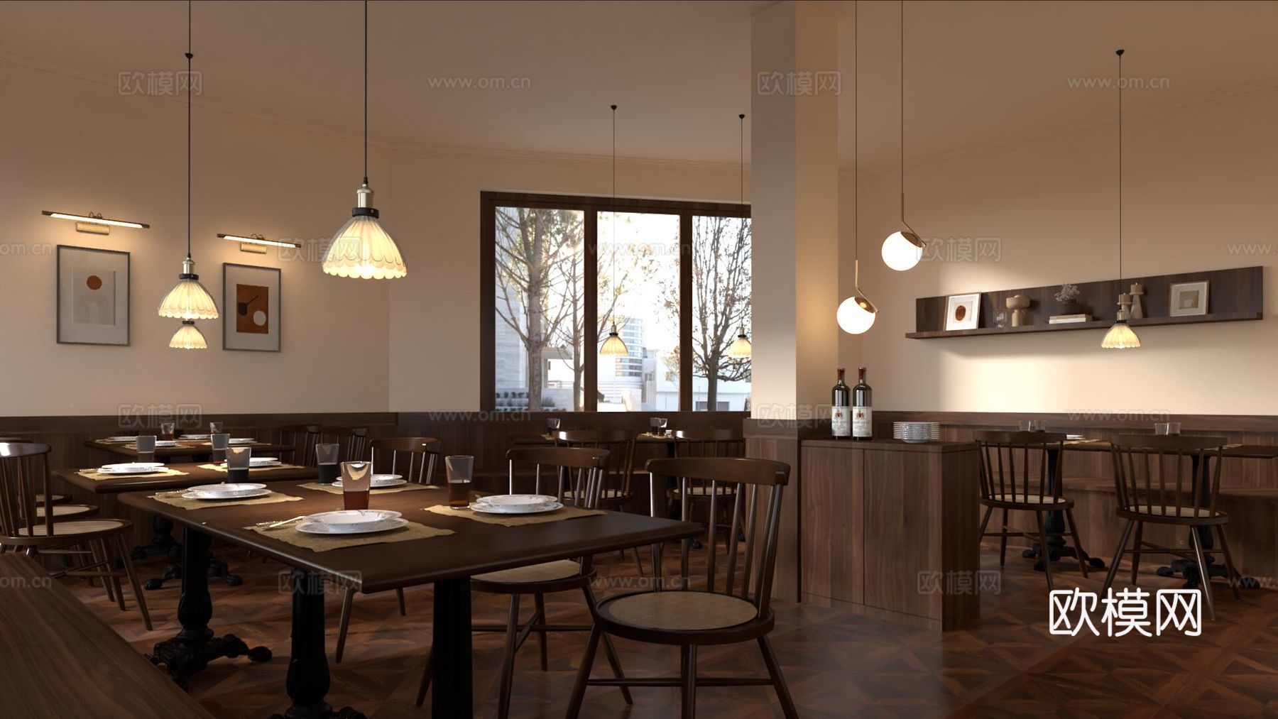 咖啡馆3d模型下载