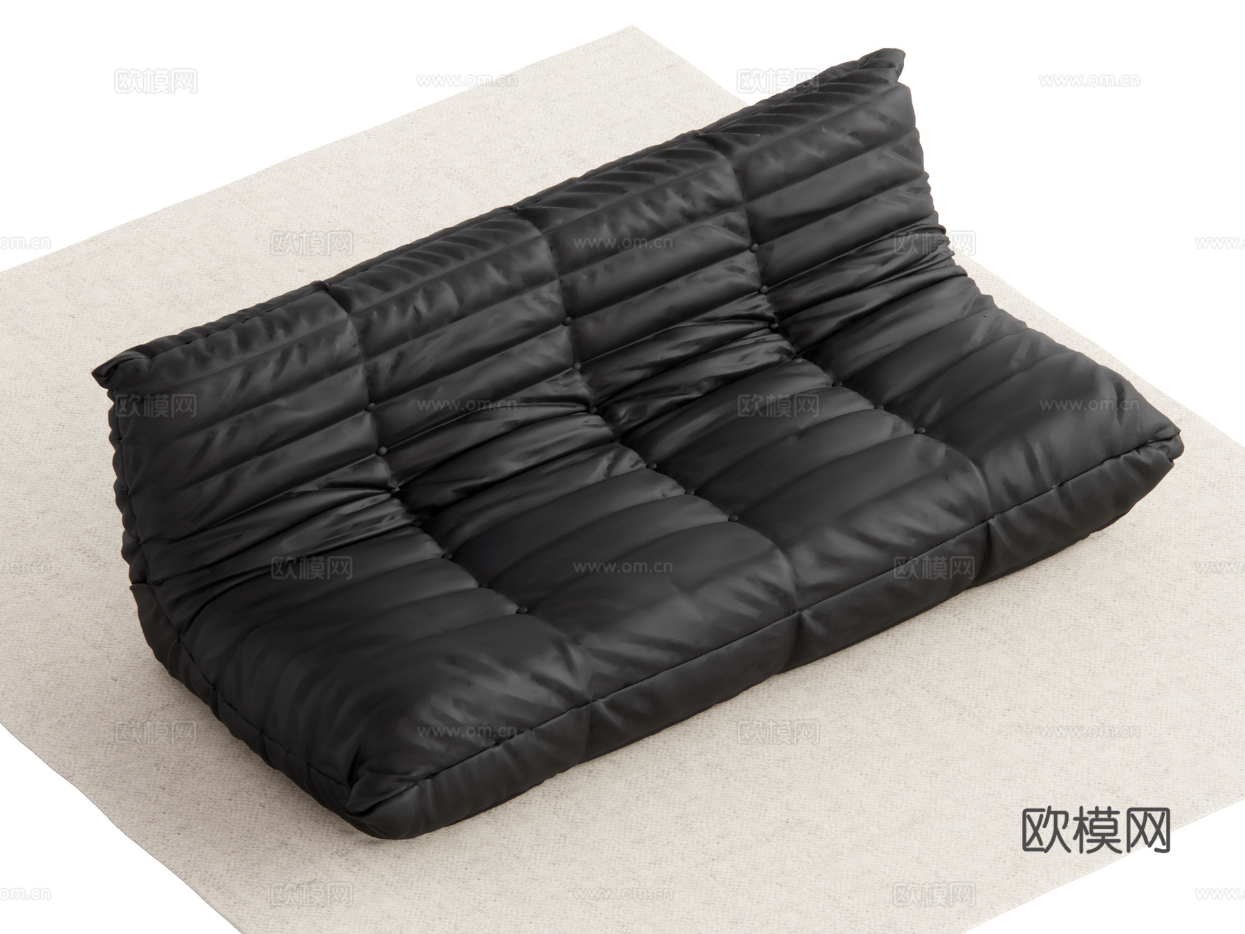 现代毛毛虫多人沙发su模型