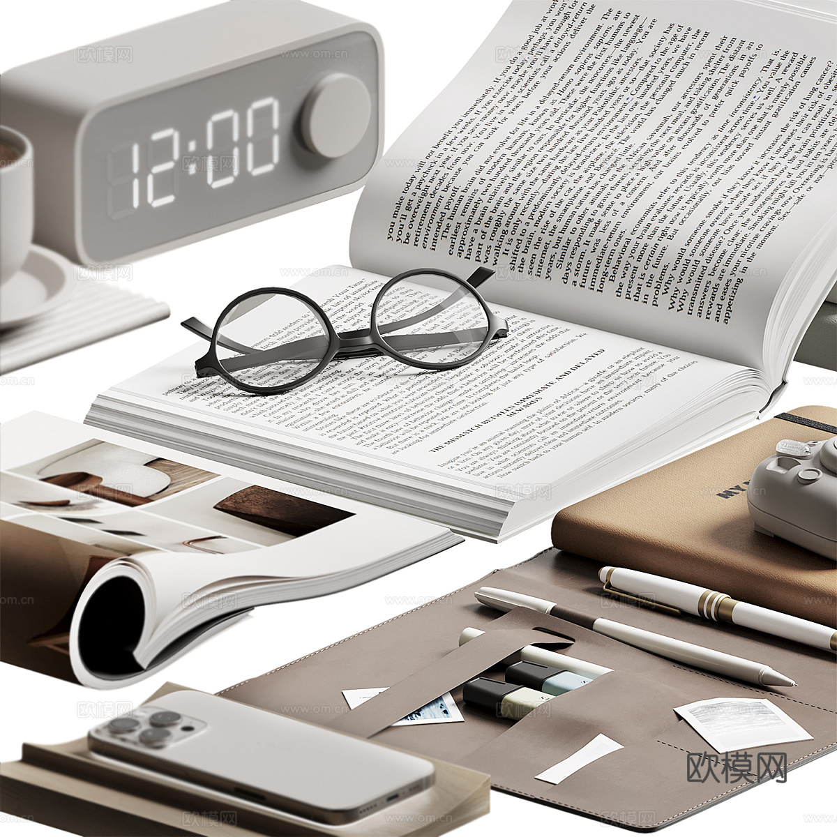 现代意式饰品摆件组合3d模型下载（渲染图2）