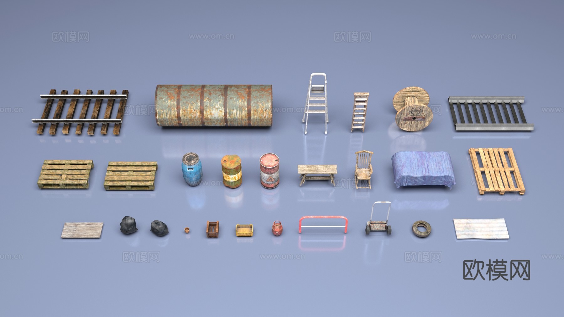 生锈的工业物品3d模型下载（渲染图2）