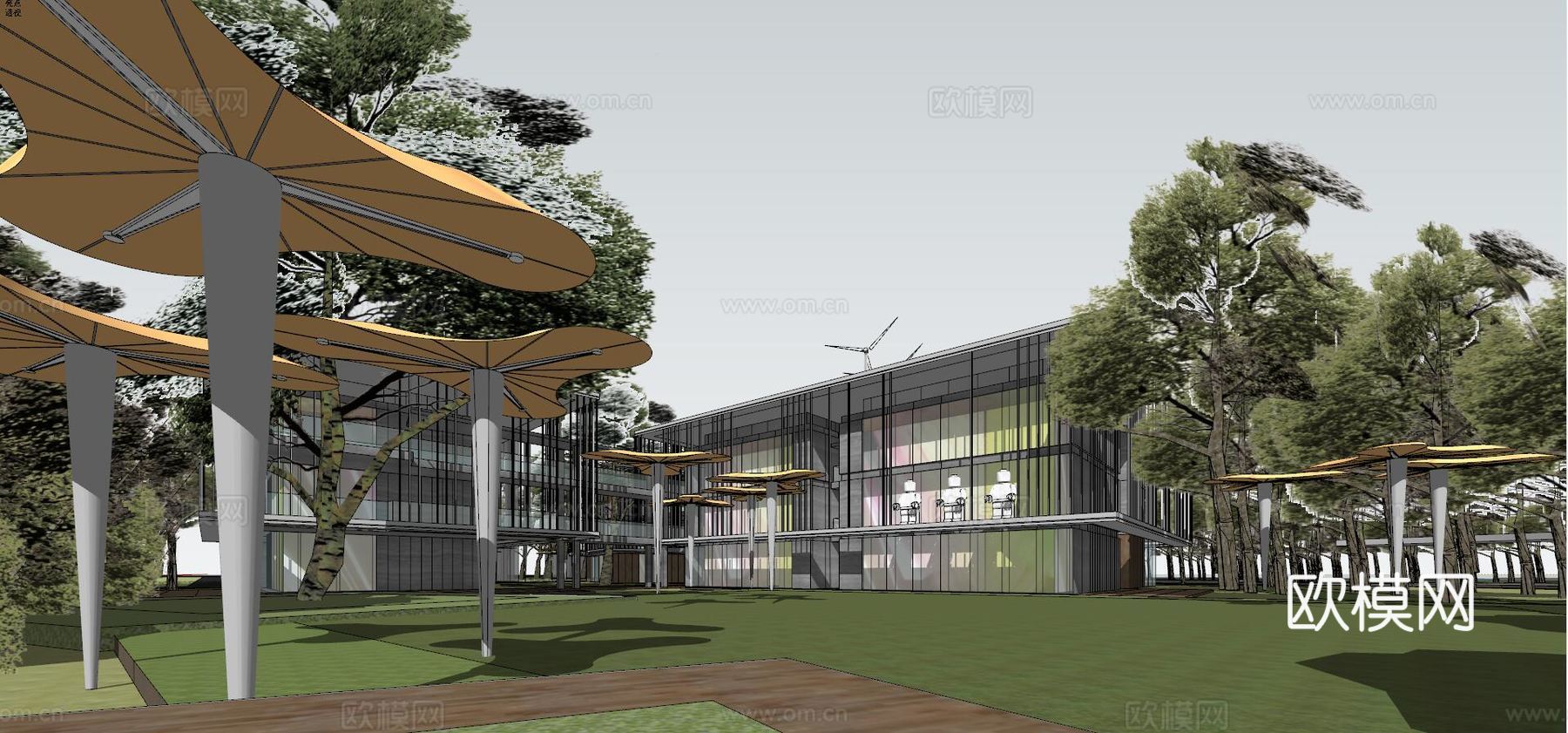 新力示范区+幼儿园su模型