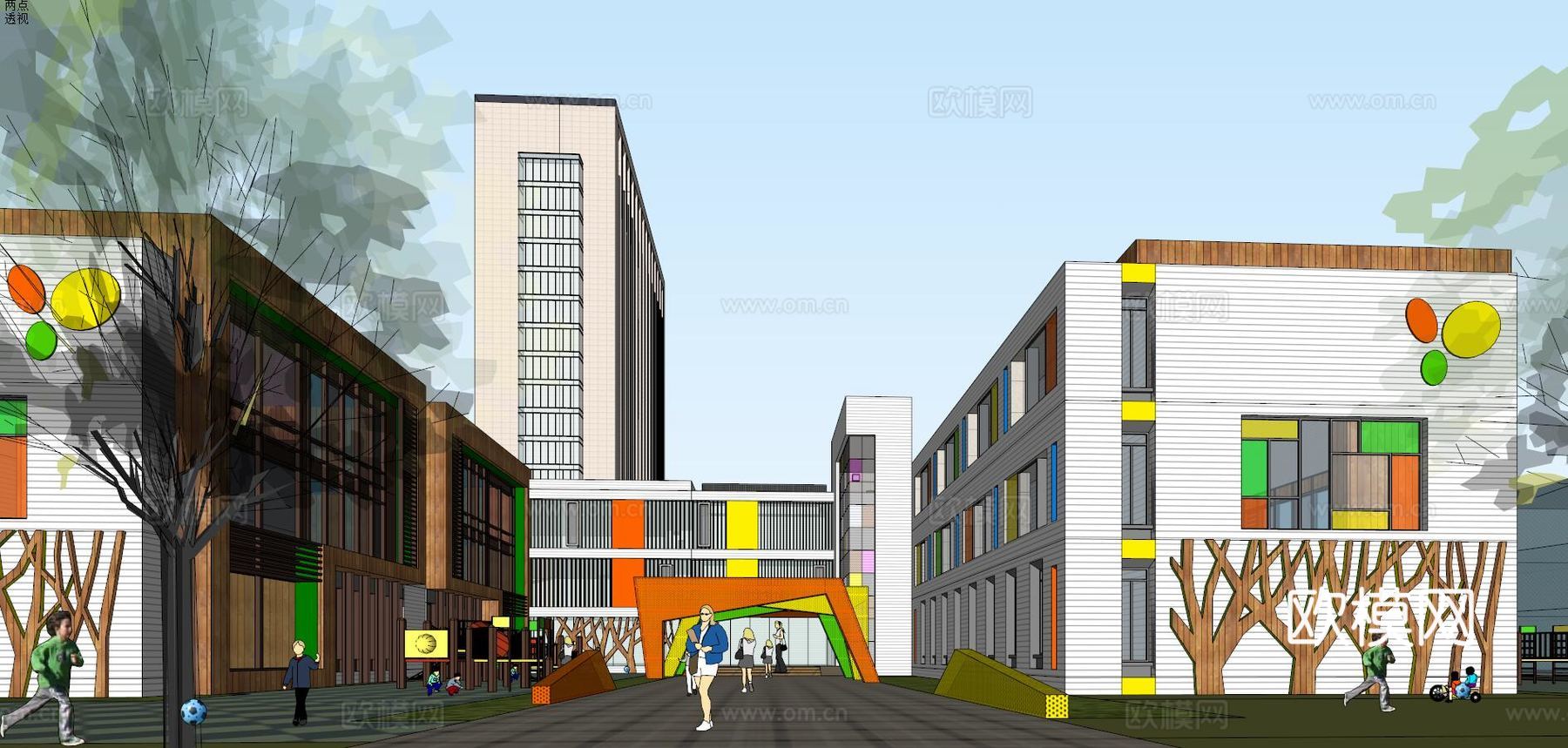 滨湖区中心幼儿园su模型