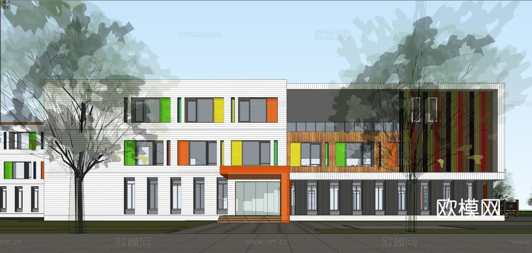 滨湖区中心幼儿园su模型