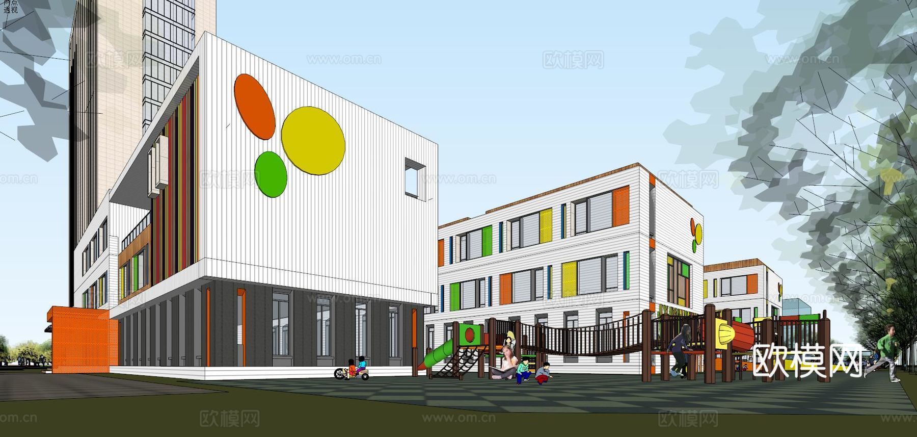 滨湖区中心幼儿园su模型