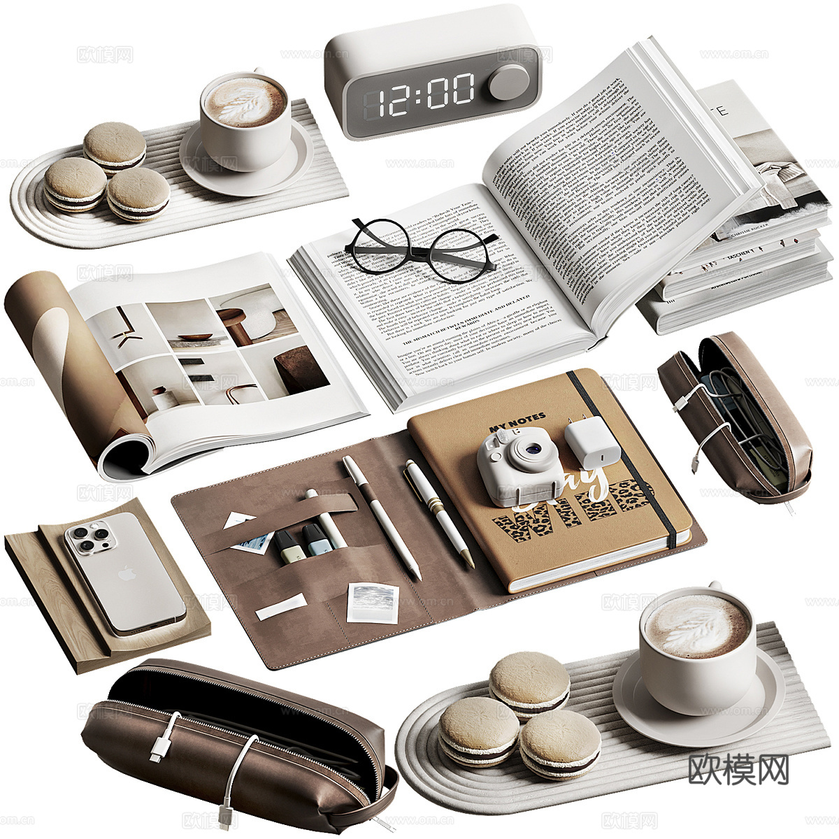 现代意式饰品摆件组合3d模型下载（渲染图1）