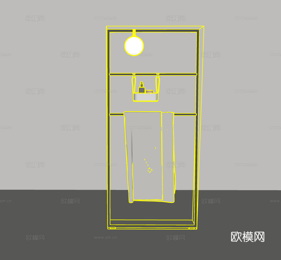 毛巾架su模型